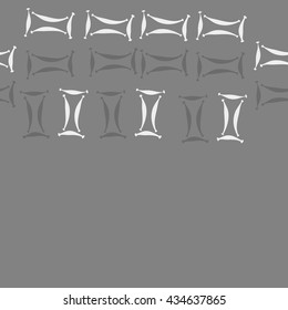 Seamless  horizontal pattern of zodiac signs, doodles,  object,gemini, copy space. Hand drawn.