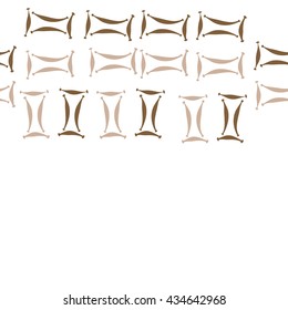 Seamless  horizontal pattern of zodiac signs, doodles,  object,gemini, copy space. Hand drawn.