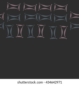 Seamless  horizontal pattern of zodiac signs, doodles,  object,gemini, copy space. Hand drawn.