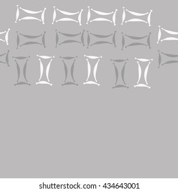 Seamless  horizontal pattern of zodiac signs, doodles,  object,gemini, copy space. Hand drawn.