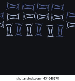 Seamless  horizontal pattern of zodiac signs, doodles,  object,gemini, copy space. Hand drawn.