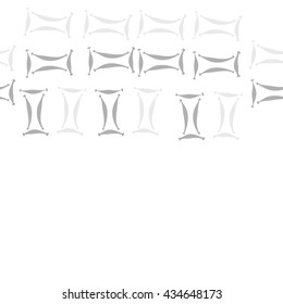 Seamless  horizontal pattern of zodiac signs, doodles,  object,gemini, copy space. Hand drawn.