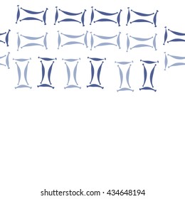 Seamless  horizontal pattern of zodiac signs, doodles,  object,gemini, copy space. Hand drawn.