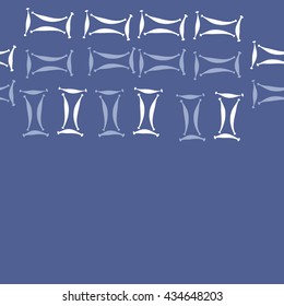 Seamless  horizontal pattern of zodiac signs, doodles,  object,gemini, copy space. Hand drawn.