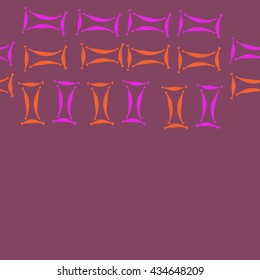Seamless  horizontal pattern of zodiac signs, doodles,  object,gemini, copy space. Hand drawn.