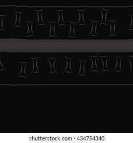 Seamless  horizontal  pattern of zodiac signs, doodles,  object,gemini, spot,stripes, copy space. Hand drawn.