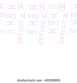 Seamless   horizontal   pattern of zodiac signs, doodles,  object,gemini,pisces, copy space. Hand drawn.
