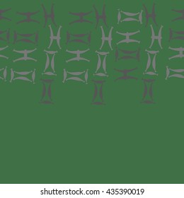 Seamless   horizontal   pattern of zodiac signs, doodles,  object,gemini,pisces, copy space. Hand drawn.