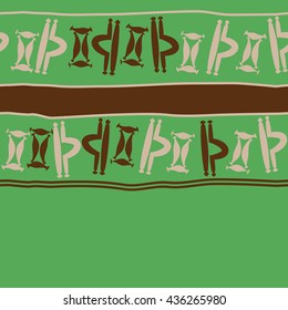 Seamless horizontal  pattern of zodiac signs, doodles,  object,gemini,libra, stripes,spot, copy space. Hand drawn.