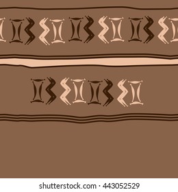 Seamless horizontal  pattern of zodiac signs, doodles,  object, gemini,aquarius, stripes, spot, copy space. Hand drawn.