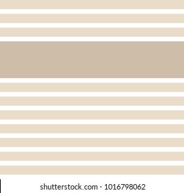 Seamless horizontal stripe pattern vector. Design beige and brown on white background. Design print for textile, fabric, wallpaper, background.