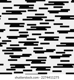 Seamless horizontal stripe pattern. Vector black and white background. dotted line graphic design