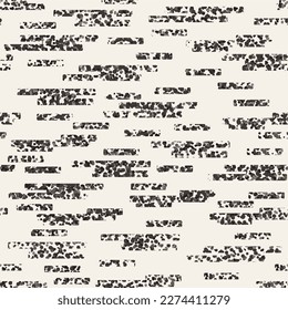 Seamless horizontal stripe pattern. Vector black and white background. dotted line graphic design