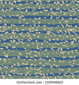 Seamless horizontal striped pattern with dots on green background.