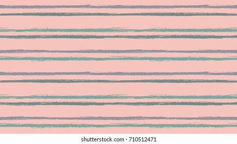 Seamless horizontal striped pattern. Ink paint brush line with torn paper effect. Ethnic background. EPS10 vector illustration. Pink texture for backdrop. Retro vintage style. Summer pattern for kids.