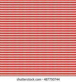 Seamless horizontal striped pattern. Repeated red counter embattled lines on white background. Heraldry motif. Abstract wallpaper. Vector illustration