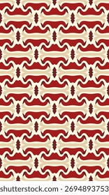 Padrão tribal horizontal contínuo vintage retro