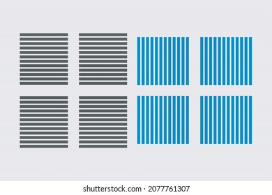 Seamless Horizontal,  and vertical line texture pattern set design. Texture fabric vector elements for apparel sector clothes.  