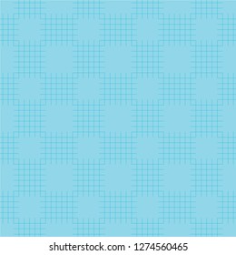 Seamless horizontal and vertical lines pattern vector. Design diagonal point stripes blue on cyan background. Design print for illustrations, textile, fashion, wallpaper, background, tile. Set 5