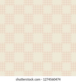 Seamless horizontal and vertical lines pattern vector. Design diagonal point stripes red on rose gold background. Design print for illustrations, textile, fashion, wallpaper, background, tile. Set 10