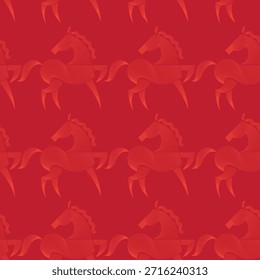 Padrão de cavalo sem costura para design de ano novo chinês