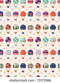 seamless Hot air balloon pattern