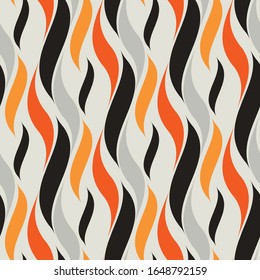 seamless hot flame wave pattern. vector illustration