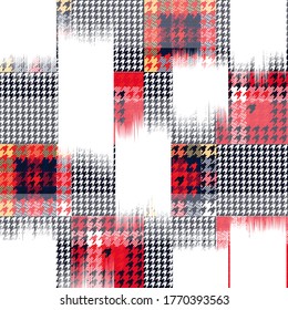 Seamless hounds tooth checks pattern  on textures