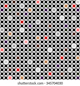 Seamless hounds tooth mosaic vector pattern. Classical English checkered textile design. Multicolored black. Backgrounds & textures shop.
