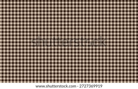Seamless houndstooth fabric in brown and beige. The classic, textured design is perfect for clothing, skirts, and trousers, adding sophistication and uniqueness to any fashion look.