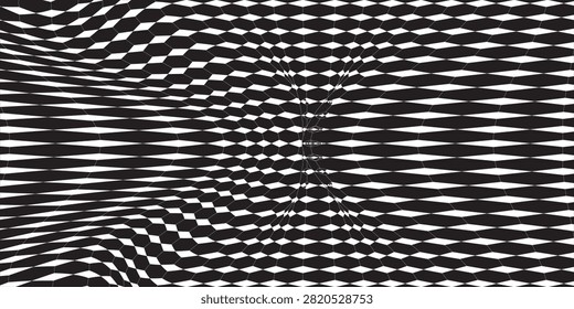 Seamless houndstooth fabric pattern, black and white, classic and elegant design, suitable for backgrounds or clothing patterns, communicating modernity and uniqueness.