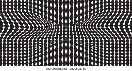 Seamless houndstooth fabric pattern, black and white, classic and elegant design, suitable for backgrounds or clothing patterns, communicating modernity and uniqueness.