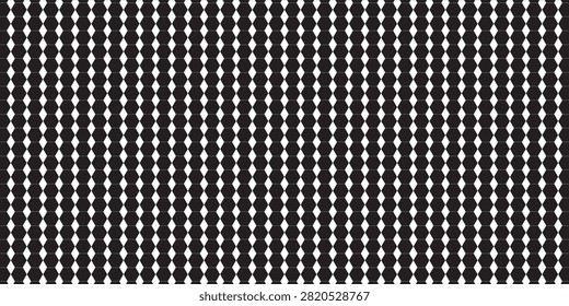 Seamless houndstooth fabric pattern, black and white, classic and elegant design, suitable for backgrounds or clothing patterns, communicating modernity and uniqueness.