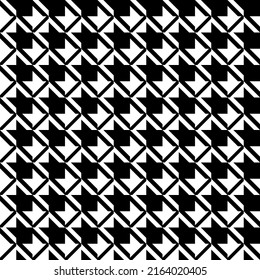 Fondo de patrón de patas sin manchas con fondo negro y blanco. Textura de gala de gallo vintage para la industria textil y de la moda. Patrón clásico para la impresión de moda. Vector