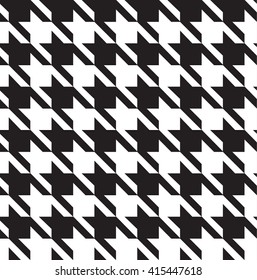 Seamless hounds-tooth pattern background with black and white
