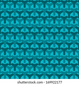 Seamless houndstooth pattern - Illustration. Weaving basket braided pattern, lines fiber wicker geometric vector Illustration, fashion design element, blue colors