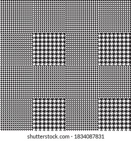 Seamless Houndstooth Pattern - Plaid Fabric Texture Print Vector