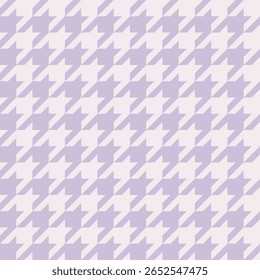 Seamless houndstooth pattern in soft pastel purple