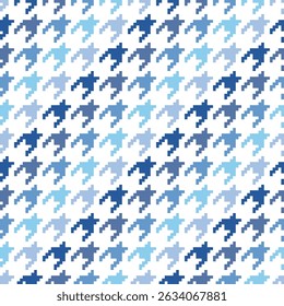 seamless houndstooth Pixel art pattern, Love concept. Design for wrapping paper, fabric pattern, background, card, coupons, banner.