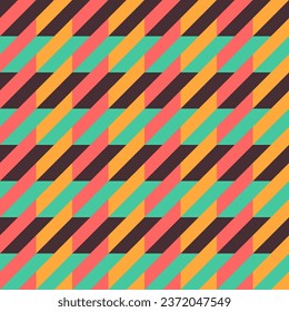 Seamless houndstooth texture. Colorful checkered pattern. Classic plaid design.