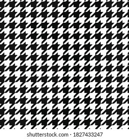 Seamless Houndstooth Vector Check Pattern Crow Bar Pattern Glen Check Tartan Pattern Crow Bar Black White Crowbar Pattern For Fabric, Wallpaper