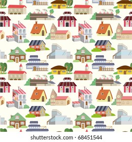 seamless house pattern