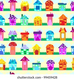 Seamless with houses