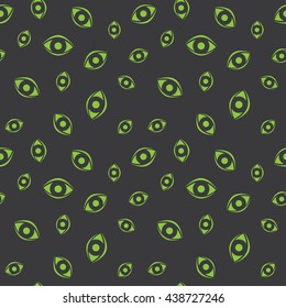 Seamless Human Eye Art Pattern Ornament