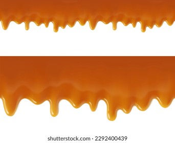 Láminas de caramelo derretido e hiper realista. Ilustración vectorial aislada en fondo blanco. С se puede utilizar fácilmente para diferentes orígenes. Excelente para tu diseño. EPS10.
