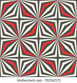 Seamless Hypnotic Optical Illusion Pattern. Abstract Geometric Background