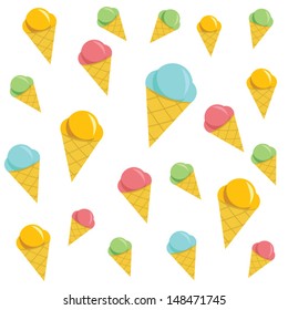 Seamless ice cream background