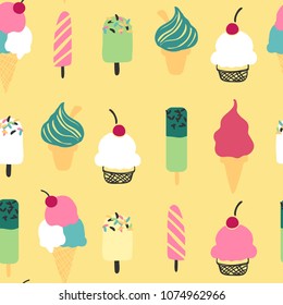 seamless ice cream pattern