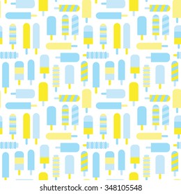 Seamless ice cream pattern.