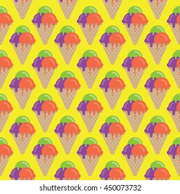 seamless ice cream pattern